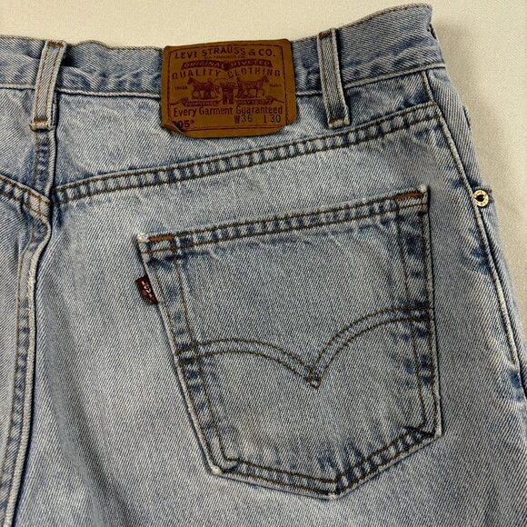Levi's 505‎ Men's Sz 36x30 Blue Regular Fit Straight Leg 100% Cotton Denim Jeans - Picture 9 of 16